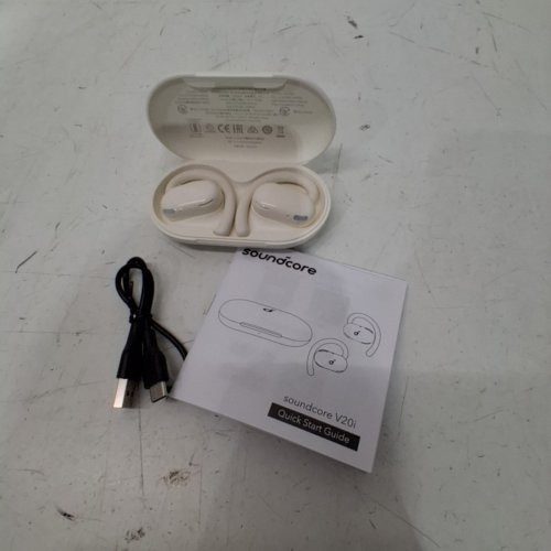 SOUNDCORE BY ANKER V20I OPEN-EAR HEADPHONES - ADJUSTABLE EAR HOOKS, IP55, 36HR PLAYTIME, BLUETOOTH 5.4 - WHITE (MODEL: A3876, A3876L, A3876R) image 3