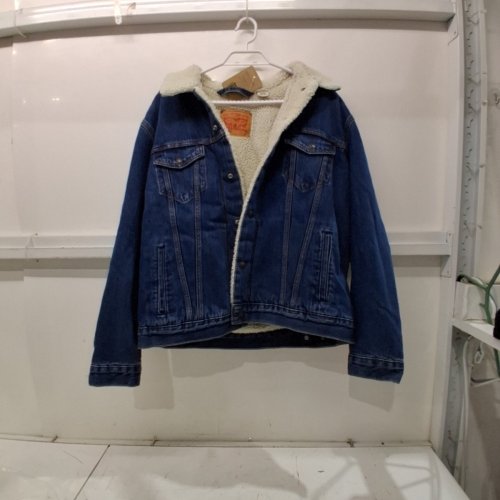 LEVI'S SHERPA-LINED SNAP BUTTON UP DENIM JACKET - LARGE - BLUE (STYLE: 16365-0286) image 2