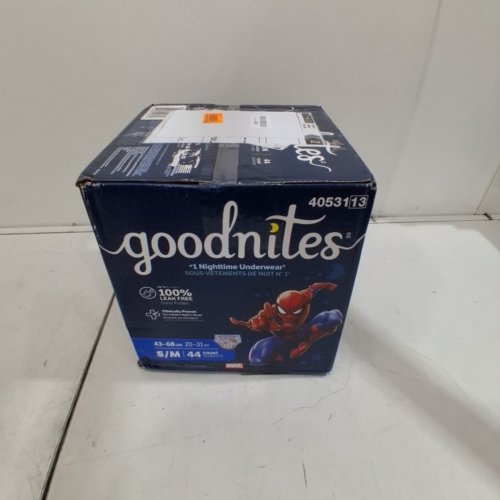 44PK GOODNITES BOYS' DISPOSABLE NIGHTTIME UNDERWEAR - S/M - SPIDERMAN image 2