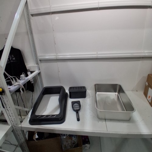 HIHLOY ENCLOSED STAINLESS STEEL CAT LITTER BOX -EXTRA LARGE-STAINLESS STEEL image 2