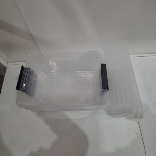 5PK ACCENT CLEAR STORAGE BIN CONTAINERS - 12.2 LITRES EACH - CLEAR (MODEL: 1922960) image 3
