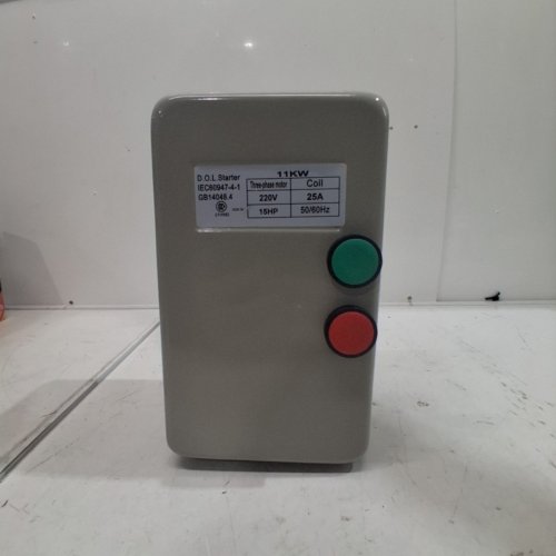 D.O.L. THREE-PHASE MOTOR STARTER - 11KW, 220 V, 25A, 15 H/P, 50/60HZ - GREY image 2