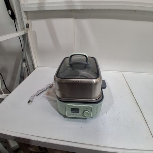 BUYDEEM STAINLESS STEEL ELECTRIC FOOD STEAMER - 7QT 1500W - GREEN (MODEL: G67US) image 3