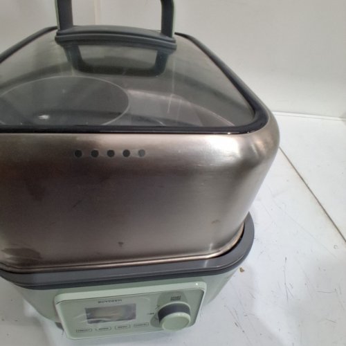 BUYDEEM STAINLESS STEEL ELECTRIC FOOD STEAMER - 7QT 1500W - GREEN (MODEL: G67US) image 4