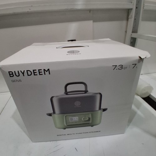 BUYDEEM STAINLESS STEEL ELECTRIC FOOD STEAMER - 7QT 1500W - GREEN (MODEL: G67US) image 6