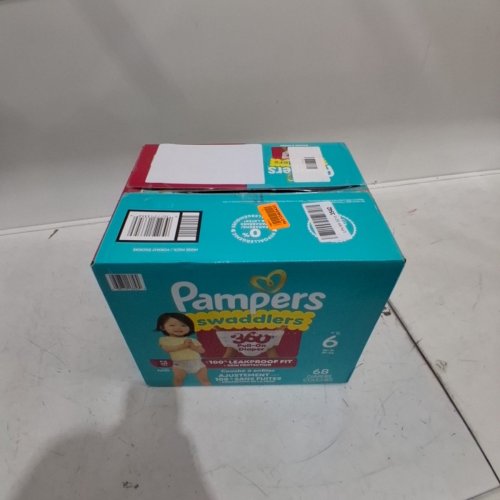 68PK PAMPERS SWADDLERS DISPOSABLE DIAPERS - SIZE 6 image 2
