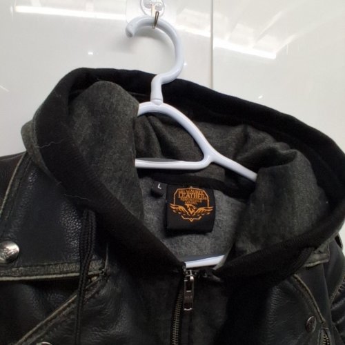 WOMEN'S MILWAUKEE LEATHER RUB-OFF LEATHER JACKET WITH REMOVABLE HOODIE - LARGE - BLACK (STYLE: MLL2516) image 3