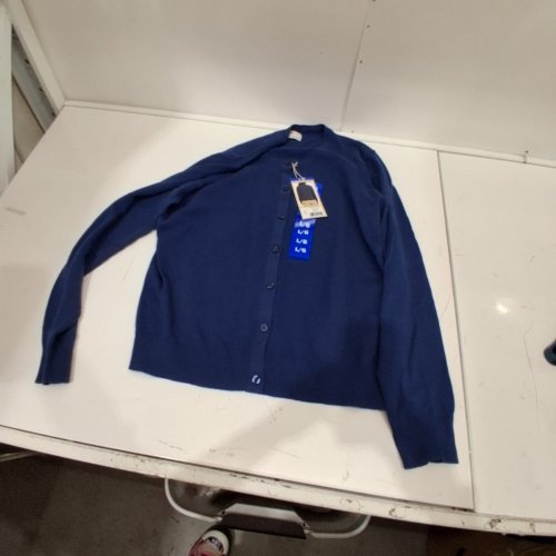 WOMEN'S FRANK AND OAK COTTON CARDIGAN - LARGE - BLUE (STYLE:1879438) image 2