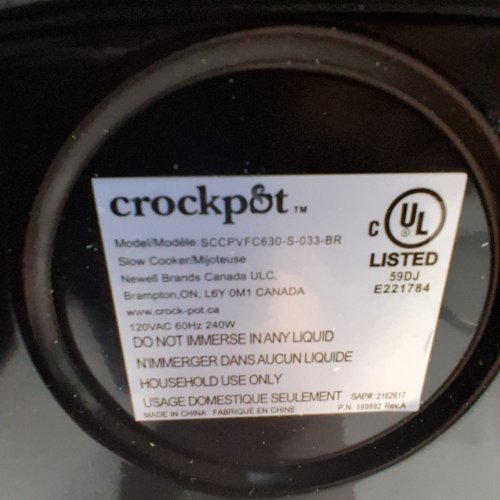CROCK-POT PROGRAMMABLE MY TIME SLOW COOKER - 6 QT, 120V, 240W - SILVER (MODEL: SCCPVFC630) image 3