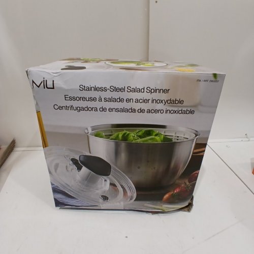 MIU HAND OPERATED DISHWASHER SAFE SALAD SPINNER - 6L - STAINLESS STEEL (MODEL: 2863207) image 3
