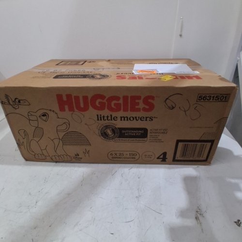 150PK HUGGIES LITTLE MOVERS DIAPERS - SIZE 4 image 2