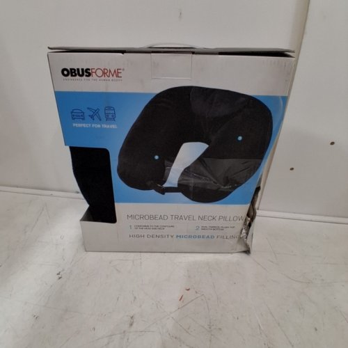 OBUSFORME MICROBED TRAVEL NECK PILLOW - BLACK (MODEL: PL-MTP-BK) image 4