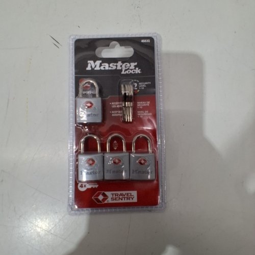 4PK MASTER LOCK TRAVEL PADLOCKS - SILVER (MODEL: 46830) image 3