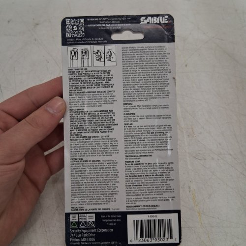 SABRE PROTECTOR DOG & COYOTE SPRAY WITH KEY RING - 22G (MODEL: P-SDAD-02) image 4