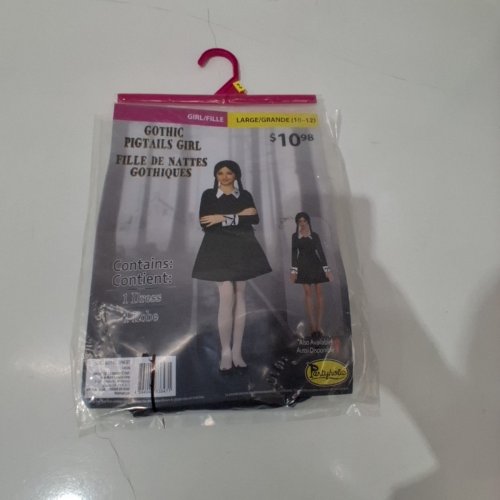 GIRL'S PARTYHOLIC GOTHIC PIGTAILS GIRL - LARGE (10-12) - BLACK (STYLE: 50202M) image 2