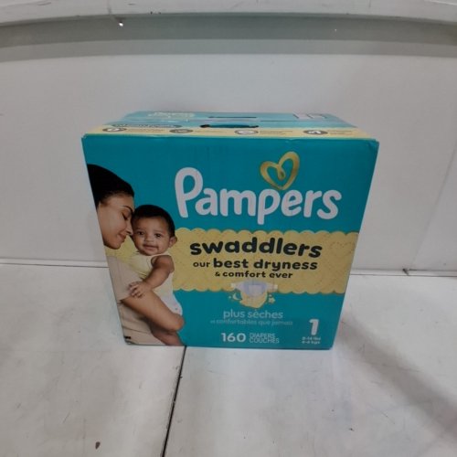 136PK PAMPERS SWADDLERS BEST DRYNESS DISPOSABLE DIAPERS - SIZE 1 (8-14 LBS) image 4