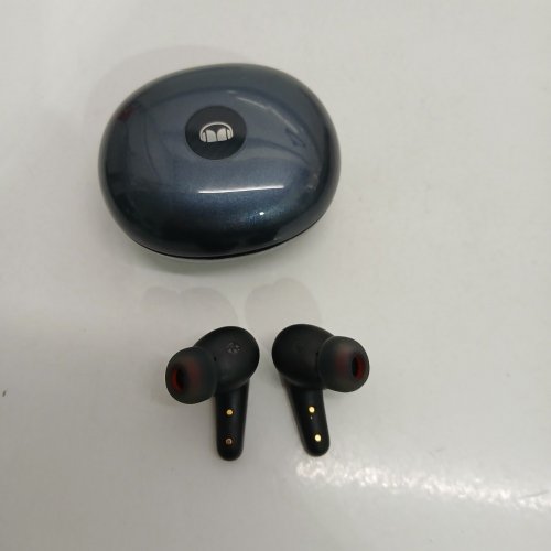 MONSTER CLARITY 8.0 ANC WIRELESS BLUETOOTH EARBUDS - IN EAR HEADPHONES WITH 50H PLAY TIME, HYBRID ACTIVE NOISE CANCELLING, 42DB DEEP BASS, 6 MICS, WIRELESS CHARGING CASE - BLUE (MODEL: MH22002) image 3