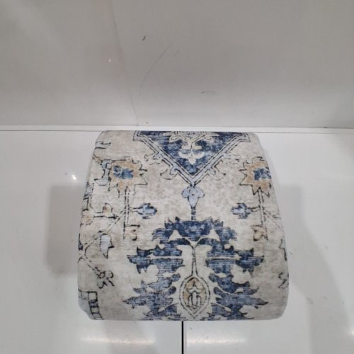 KUETH MODERN NON-SLIP MACHINE WASHABLE RETRO AREA RUG - 5FT X 7FT - BLUE / WHITE / BIEGE (MODEL: CAR1005-BLUE-5X7-WAR-R) image 3