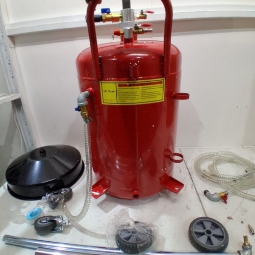 GARVEE PORTABLE OIL DRAIN CONTAINER WITH ADJUSTABLE FUNNEL - 20 GAL - RED image 7