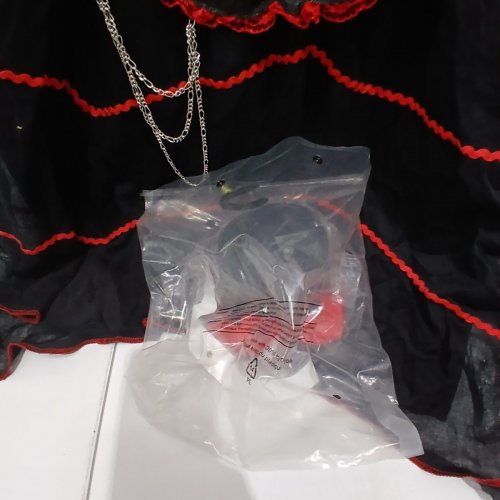 2PC WOMEN'S GOTHIC DOLL COSTUME SET - LARGE (10-12) - BLACK / RED (ITEM: 4566A) image 3