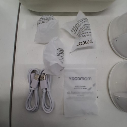 2PK MOMCOZY M5 HANDS FREE WEARABLE BREAST PUMPS W/ 3 MODES AND 9 LEVELS - 24MM - GREY/WHITE image 3