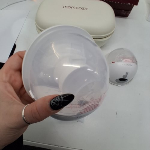 2PK MOMCOZY M5 HANDS FREE WEARABLE BREAST PUMPS W/ 3 MODES AND 9 LEVELS - 24MM - GREY/WHITE image 4