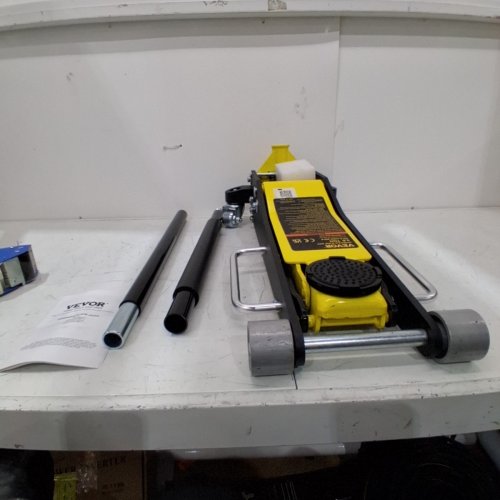 VEVOR LOW PROFILE HYDRAULIC FLOOR JACK WITH DUAL PISTONS - 3 TON CAPACITY - YELLOW / BLACK (MODEL: WD-B-03000-B00-0) image 2