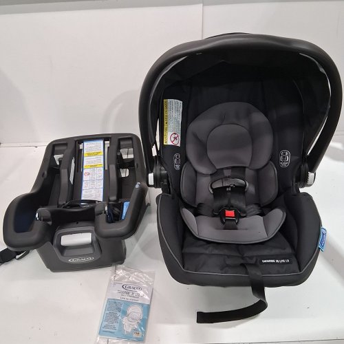 GRACO SNUGRIDE 35 LITE LX INFANT CAR SEAT - 4-35LBS CAPACITY - GOTHAM FASHION BLACK/GREY (MODEL: 2143034) image 3