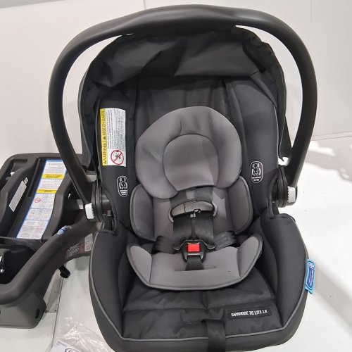 GRACO SNUGRIDE 35 LITE LX INFANT CAR SEAT - 4-35LBS CAPACITY - GOTHAM FASHION BLACK/GREY (MODEL: 2143034) image 5