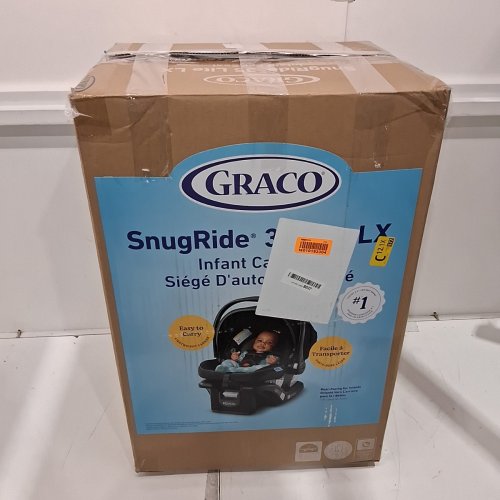 GRACO SNUGRIDE 35 LITE LX INFANT CAR SEAT - 4-35LBS CAPACITY - GOTHAM FASHION BLACK/GREY (MODEL: 2143034) image 10
