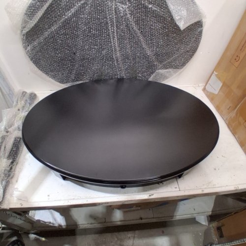 BAXTON MODERN STUDIO ROUND WOODEN COFFEE TABLE - 39.4" X 26.8" X 18.5" - BLACK (MODEL: JY24A179) image 5