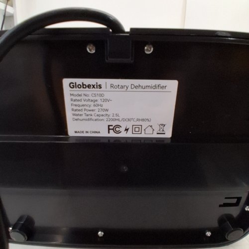 GLOBEXIS ROTARY DEHUMIDIFIER - 120V - 270W - 2.5L - BLACK (MODEL: CS10D) image 3