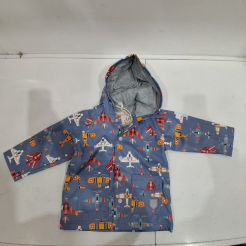 boy's HATLEY AIRPLANE PRINT RAIN JACKET - SIZE 3 - BLUE (STYLE: Y00FPK1357) image 2