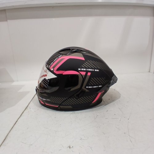 SANQING ADULT MODULAR FLIP-UP FULL FACE MOTORCYCLE HELMET - M (57-58) - BLACK / PINK (MODEL: CH-103) image 4