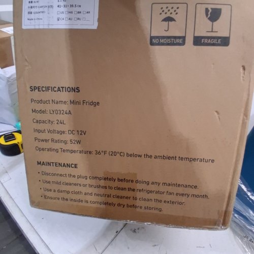 ASTROAI ELECTRIC COOLER - 26 QT-24 L 12 V DC PORTABLE THERMOELECTRIC CAR COOLER - INCLUDES 2 ICE PACKS - TEAL (MODEL: LY0324A) image 2