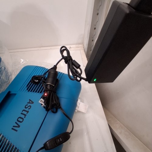 ASTROAI ELECTRIC COOLER - 26 QT-24 L 12 V DC PORTABLE THERMOELECTRIC CAR COOLER - INCLUDES 2 ICE PACKS - TEAL (MODEL: LY0324A) image 3