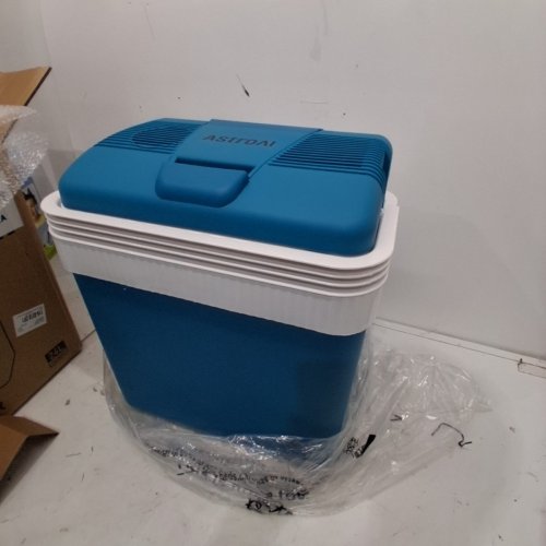 ASTROAI ELECTRIC COOLER - 26 QT-24 L 12 V DC PORTABLE THERMOELECTRIC CAR COOLER - INCLUDES 2 ICE PACKS - TEAL (MODEL: LY0324A) image 5