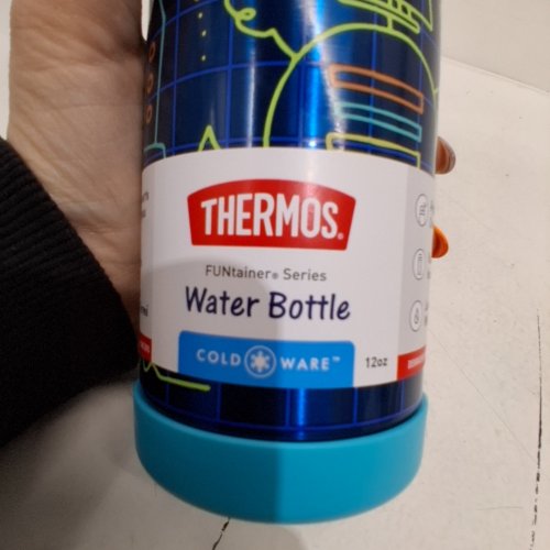 THERMOS FUNTAINER WATER BOTTLE - 12 OZ - BLUE image 2