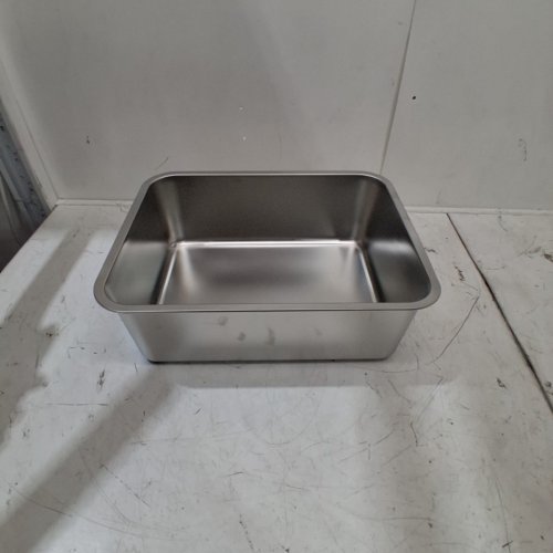 PETINSTINCT STAINLESS STEEL CAT LITTER BOX - 17.5 X 13.5" X 6" - MEDIUM KITTY TRAY image 2