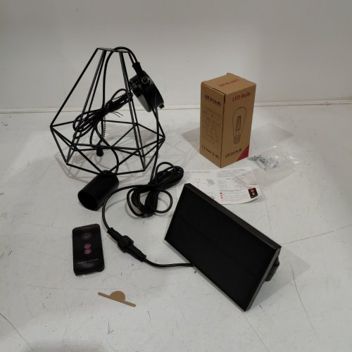 PENDANT MODERN HANGING SOLAR LED LIGHTING SET - BLACK image 2