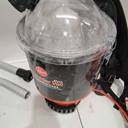 HOOVER COMMERCIAL SHOULDER VAC PRO BACKPACK VACUUM - 1.5 GAL - BLACK/ORANGE (MODEL: C2401V) image 5