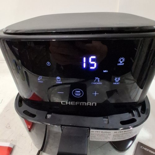 CHEFMAN TURBOFRY TOUCH EASY VIEW AIR FRYER- 4L - BLACK (MODEL: ‎RJ38-4TW-BLACK-CA) image 2