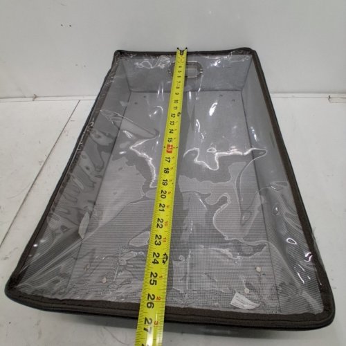 MAINSTAYS ROLLING UNDER BED ZIPPERED STORAGE BIN WITH WHEELS - 5.7L -GREY image 5
