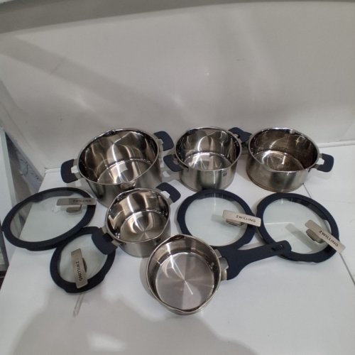 5PC ZWILLING SIMPLIFY STAINLESS STEEL POT COOKWARE SET - SILVER (MODEL: 66870-005) image 4