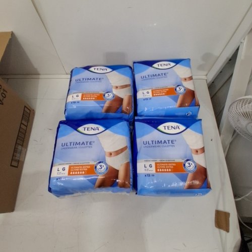 52PK WOMENS TENA PROTECTIVE ADULT INCONTINENCE UNDERWEAR - LARGE - WHITE image 2