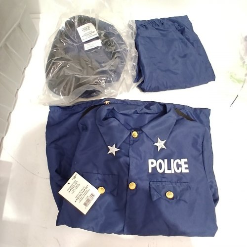 4PC KIDS PARTYHOLICE POLICE OFFICE COSTUME - MEDIUM (8/10) - BLUE/BLACK image 2