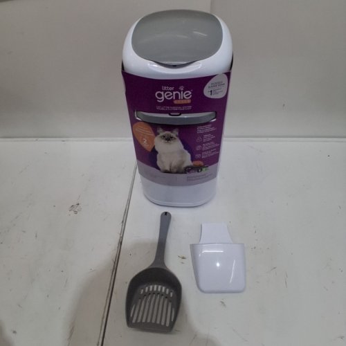 LITTER GENIE PAIL STYLE CAT LITTER WASTE DISPOSAL SYSTEM - WHITE/GREY (MODEL: 00666594210890) image 2