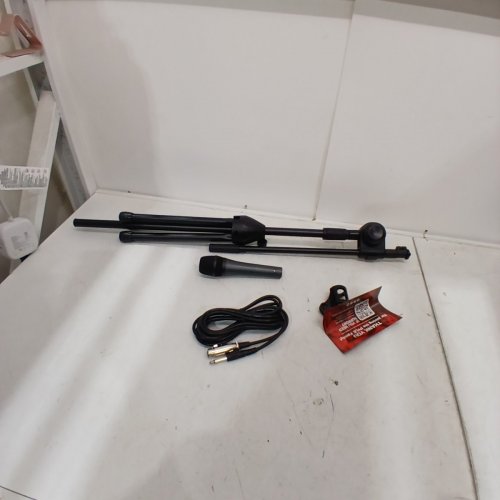 PYLE ADJUSTABLE MICROPHONE STAND- W/ MICROPHONE AND CABLE - 2.6FT TO 5’FT - BLACK (MODEL:PMKSM20) image 2