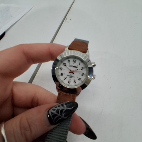 MENS ACCUTIME GLOBLU ANALOG WRISTWATCH - 32 MM- BROWN AND SILVER (MODEL;GBL325L) image 3