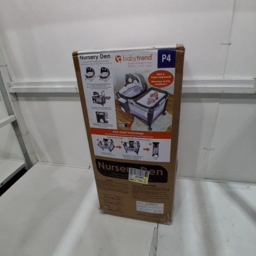 BABY TREND NURSERY DEN WITH ROCKING SNOOZE POD - 42.5" X 29.8" X 28.6" - GREY (MODEL: NURSERY DEN RC05F03D) image 2